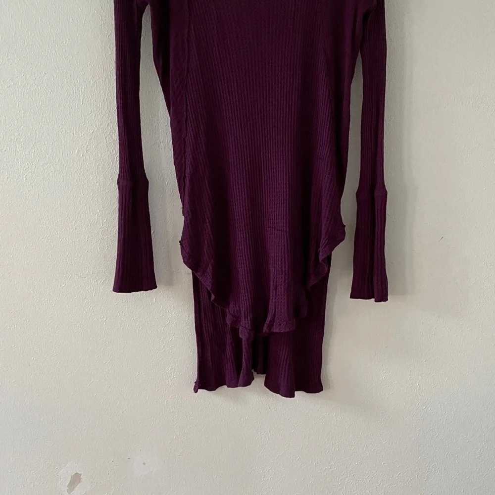 Free People Ventura Thermal Top Scoop Longline High Low Tunic